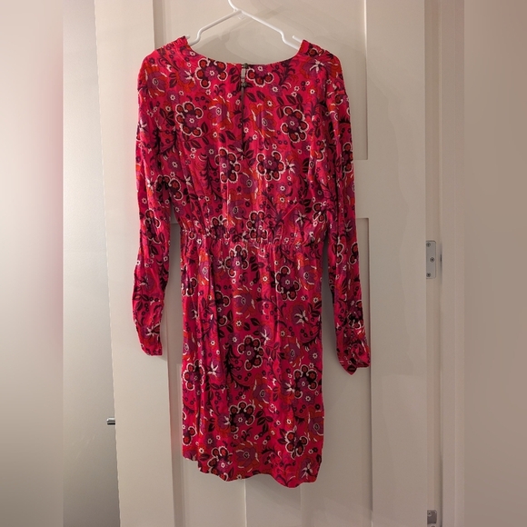 Maeve by Anthropologie Wrap Dress Pink Floral Long Sleeve - Picture 4 of 7